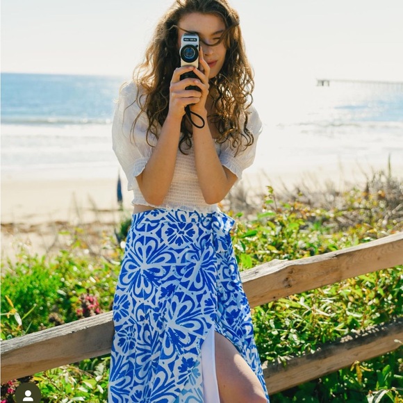 Anthropologie Hutch Printed Wrap Maxi Skirt NWT - Picture 2 of 6